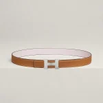 Mini Constance belt buckle & Reversible leather strap 24 mm